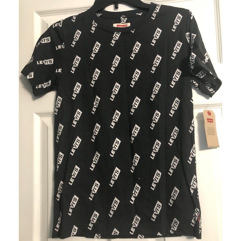 Boys Levi's Black and White T-Shirt Size Small NWT B4